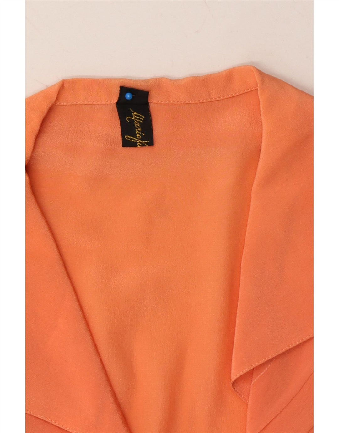 VINTAGE Womens Shirt Blouse IT 46 Large Orange Acetate Vintage Vintage and Second-Hand Vintage from Messina Hembry 