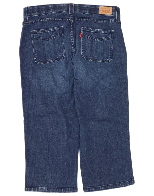 LEVI'S ženske Capri traperice US 12 Large W32 L20 tamnoplavi pamuk