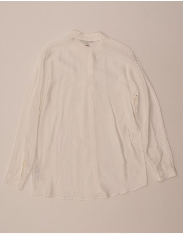 ARMANI EXCHANGE Ženska košulja UK 16 Velike bijele pruge od viskoze