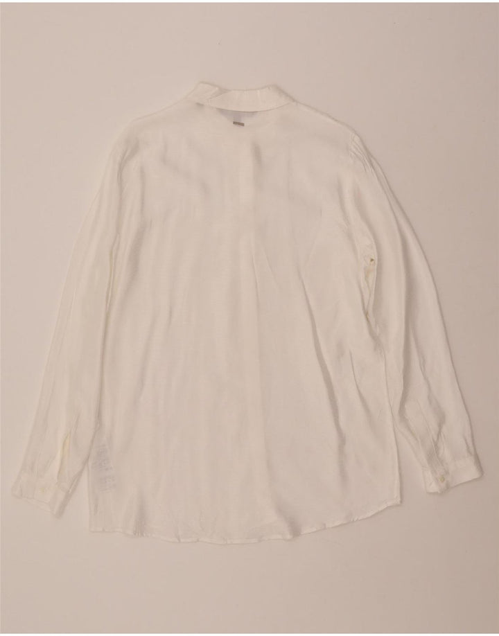 ARMANI EXCHANGE Ženska košulja UK 16 Velike bijele pruge od viskoze