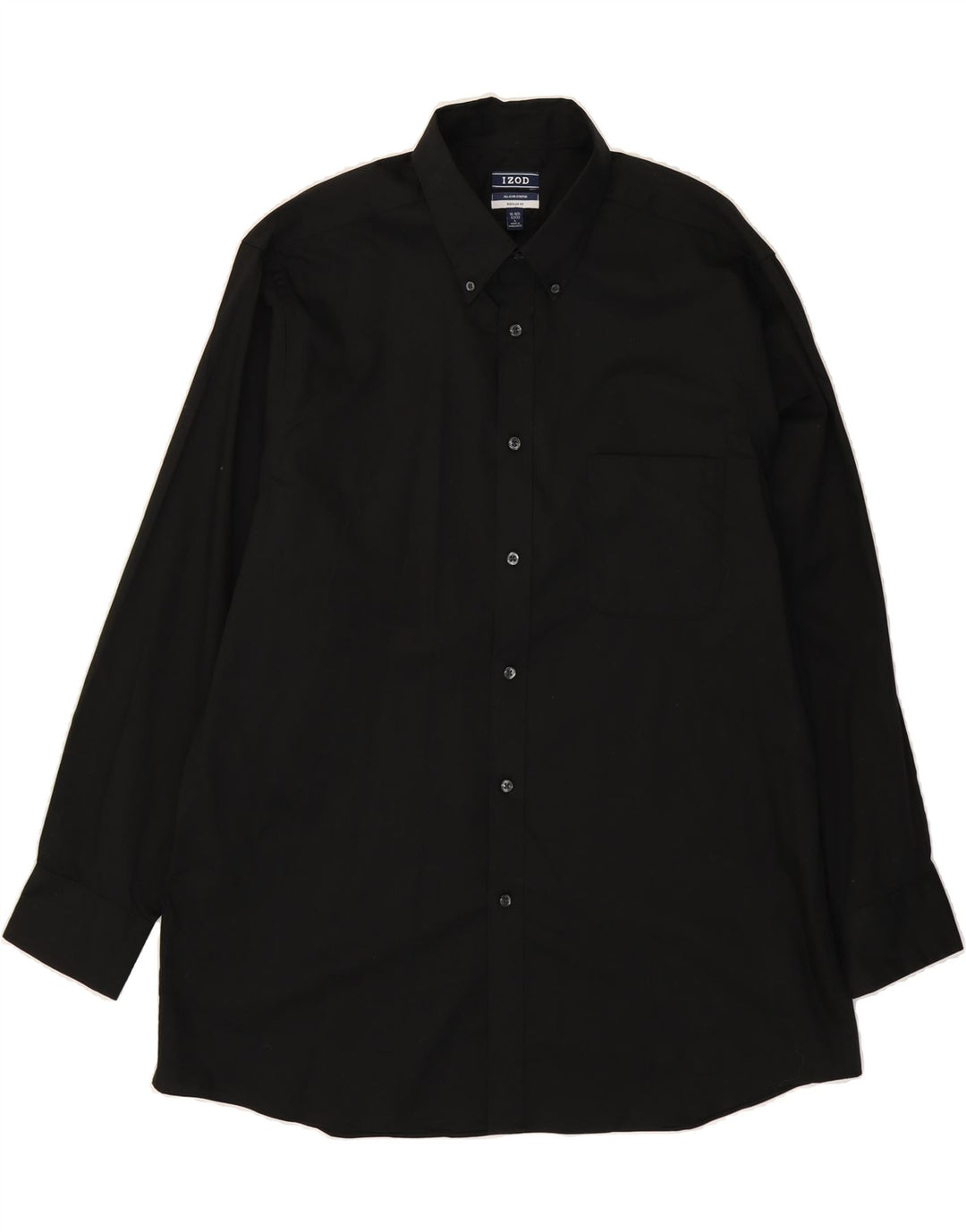 IZOD Mens Regular Fit Shirt Size 16 1/2 Large Black Cotton Vintage Izod and Second-Hand Izod from Messina Hembry 