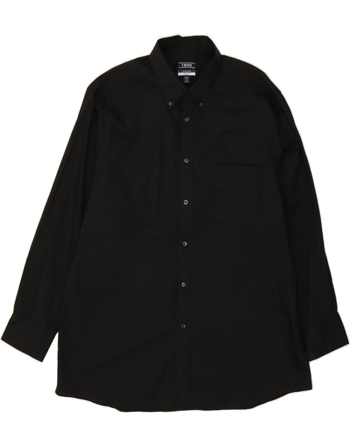 IZOD Mens Regular Fit Shirt Size 16 1/2 Large Black Cotton Vintage Izod and Second-Hand Izod from Messina Hembry 
