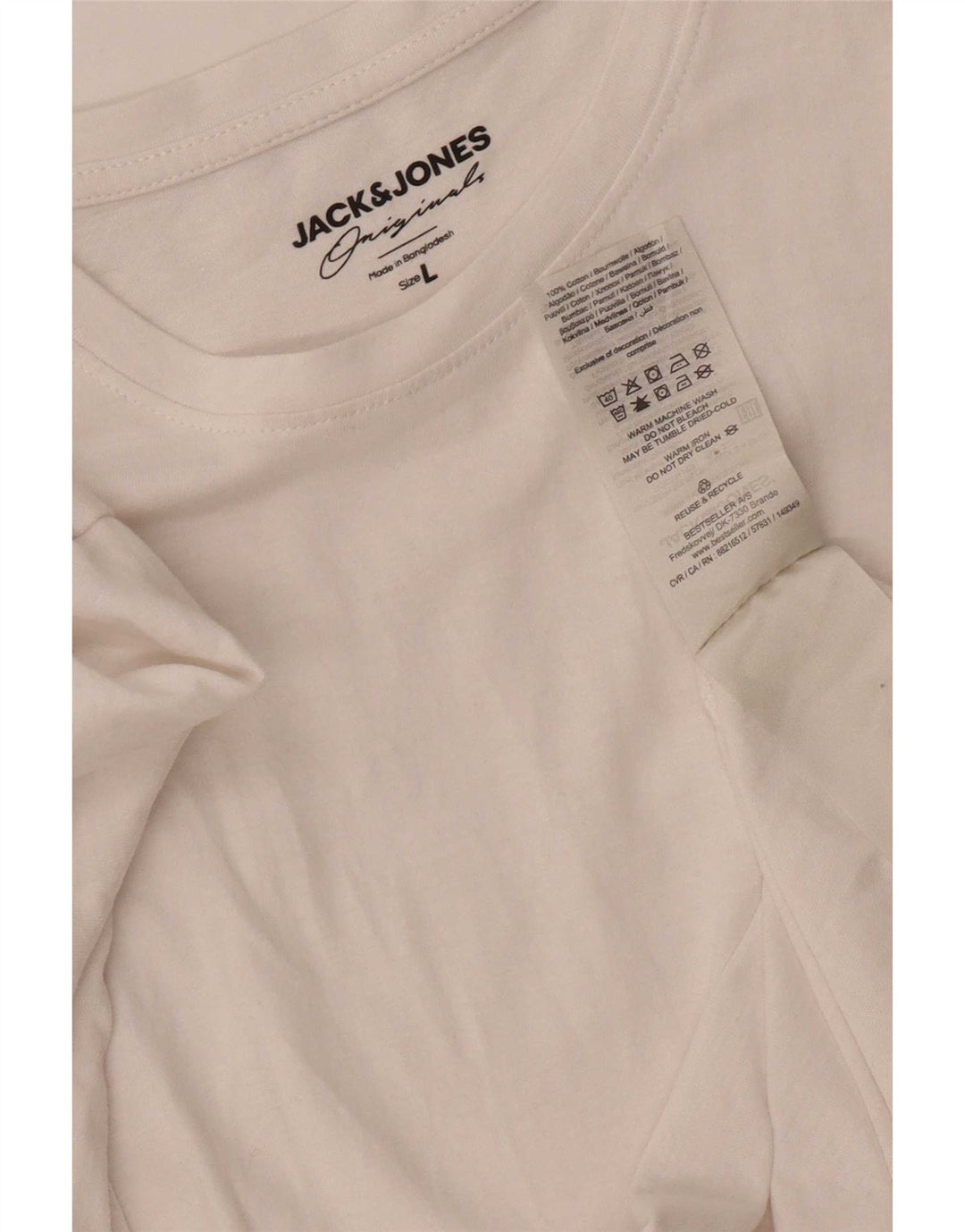 Jack & Jones muška majica kratkih rukava Veliki bijeli pamuk