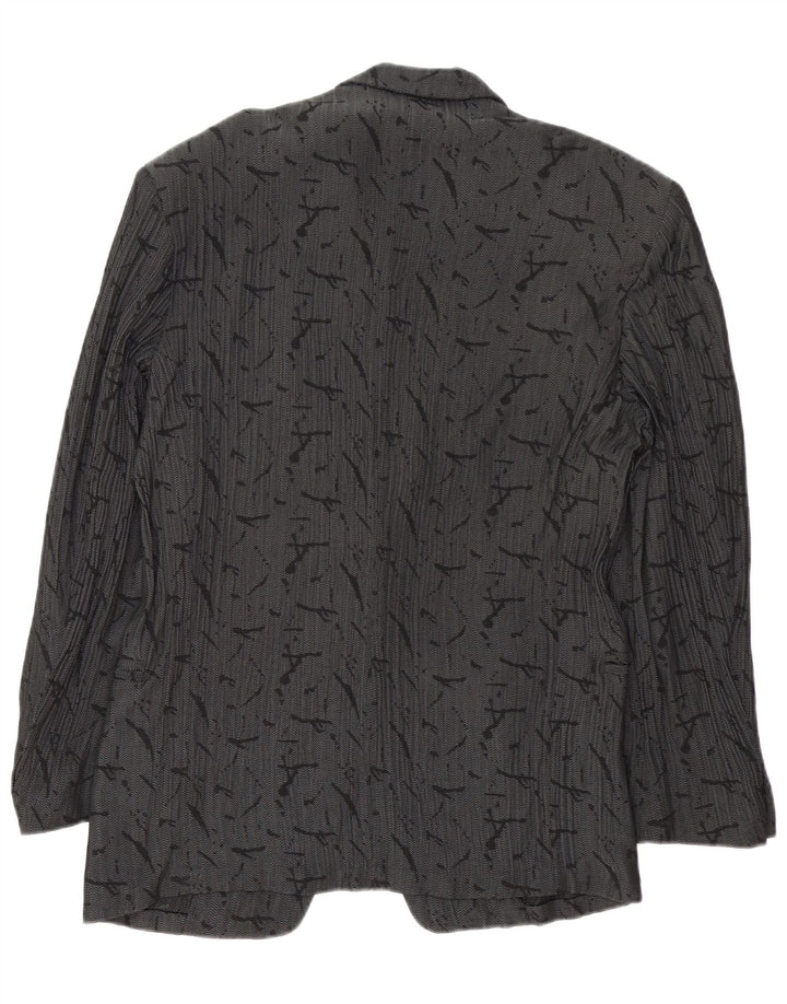 Dei Filzi muška jakna s apstraktnim uzorkom s 1 gumbom IT 46 Mala siva