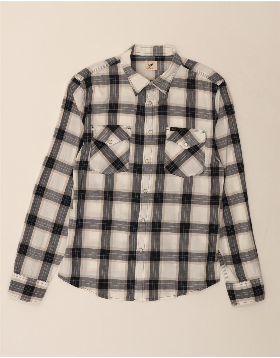 LEE muška košulja veliki crni karirani pamuk