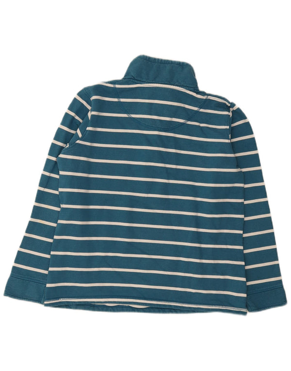 Crew Clothing Ženska majica s izrezom s patentnim zatvaračem UK 14 Srednje plava na pruge