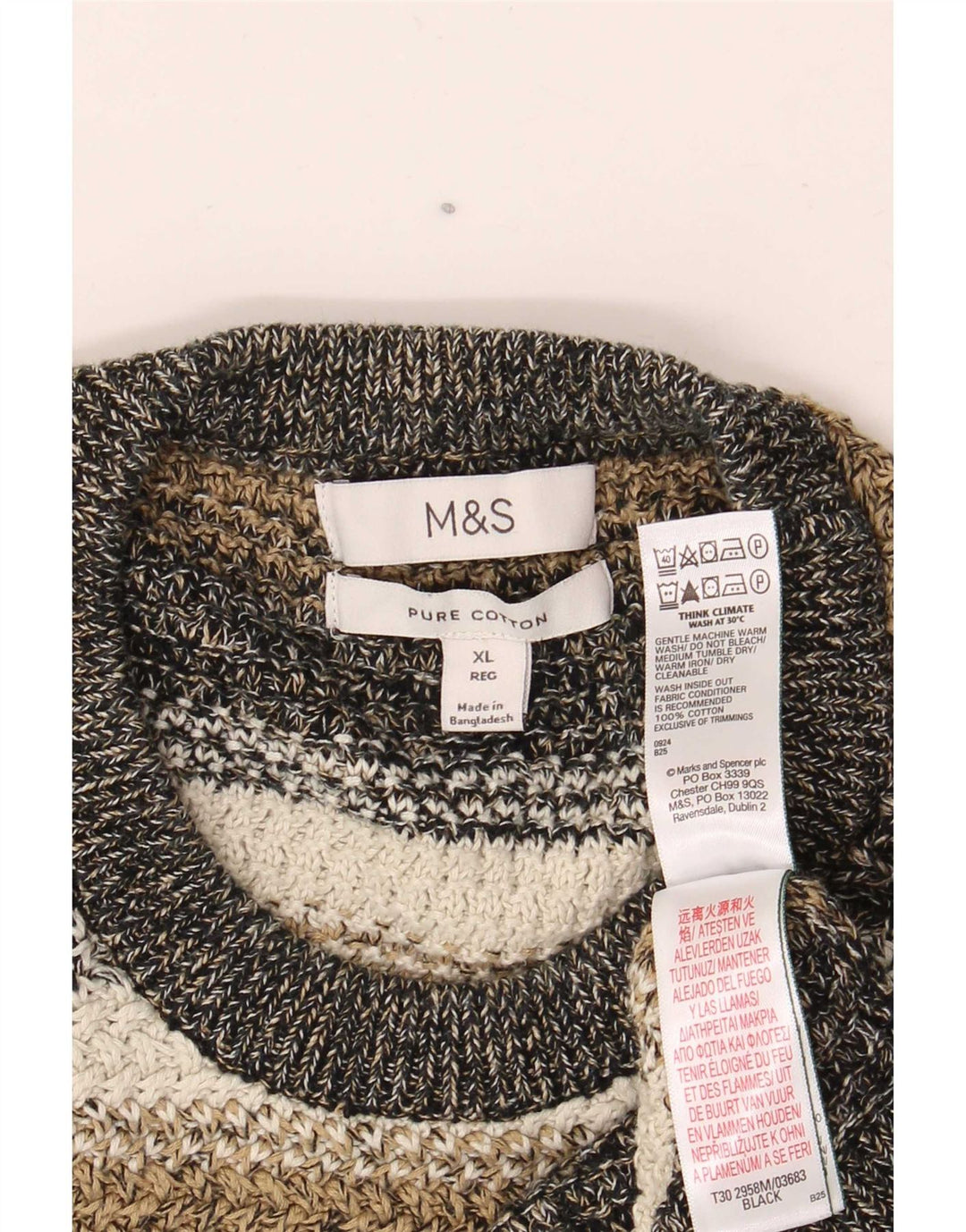 Marks & Spencer muški pulover s okruglim izrezom XL na višebojne pruge