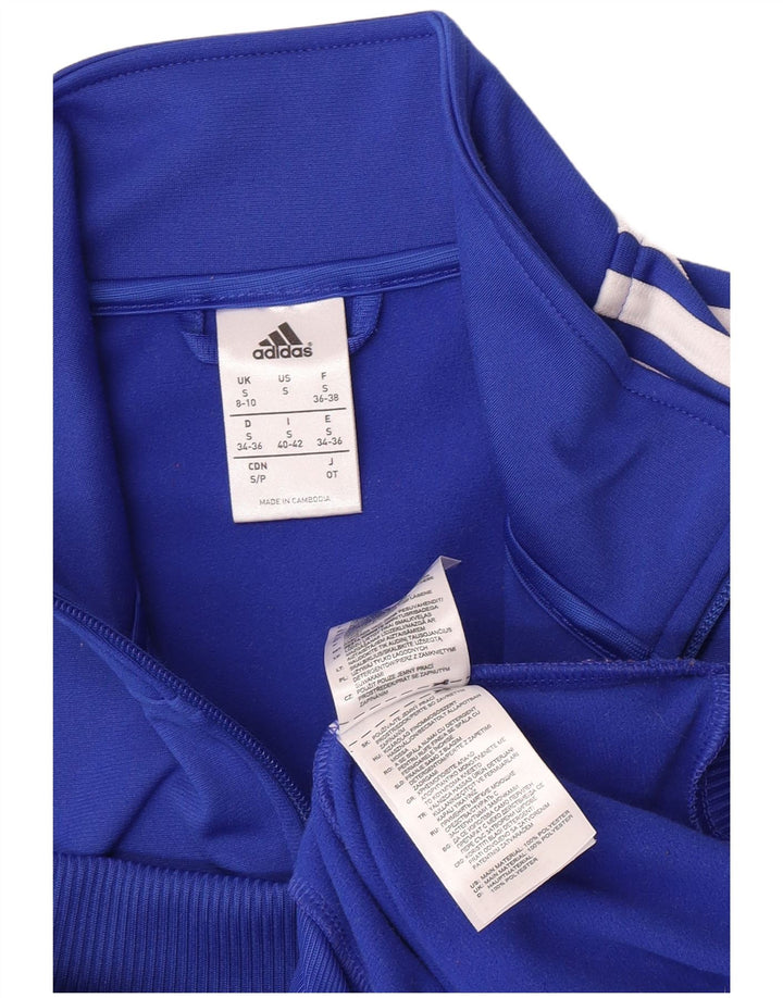 Adidas ženska gornja jakna trenirke UK 8/10 mali plavi poliester