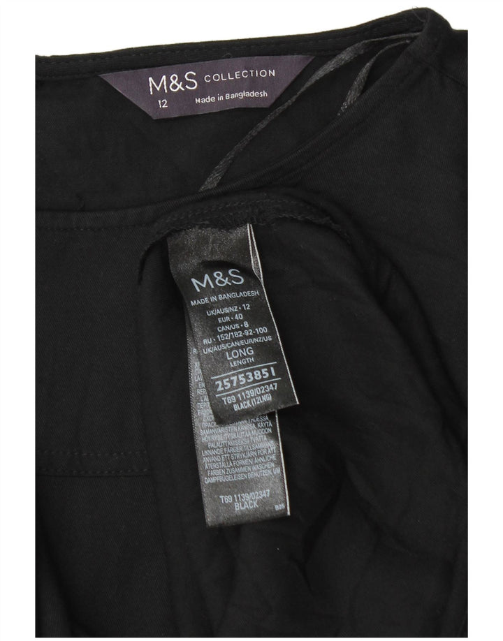 Marks & Spencer ženska haljina na pomak 3/4 rukava UK 12 srednje crna viskoza