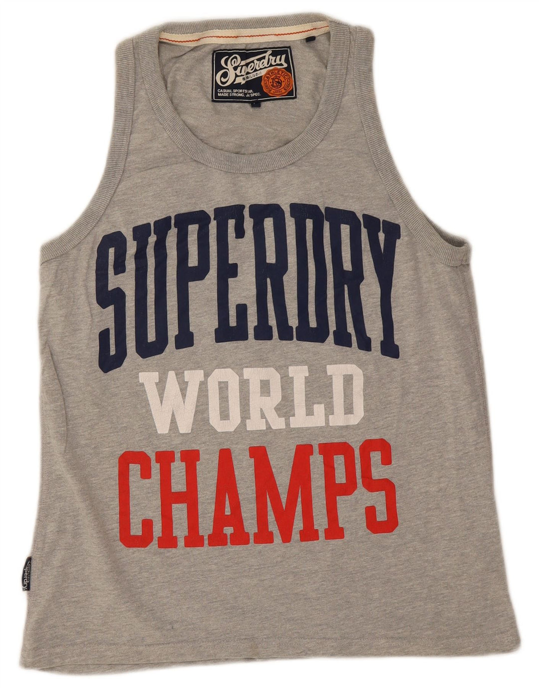 Superdry muški grafički prsluk Veliki sivi pamuk