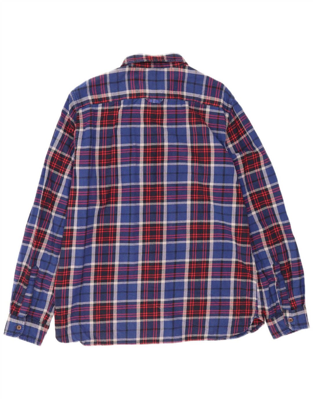 Superdry muška flanelska košulja 3XL plavi pamuk na karu