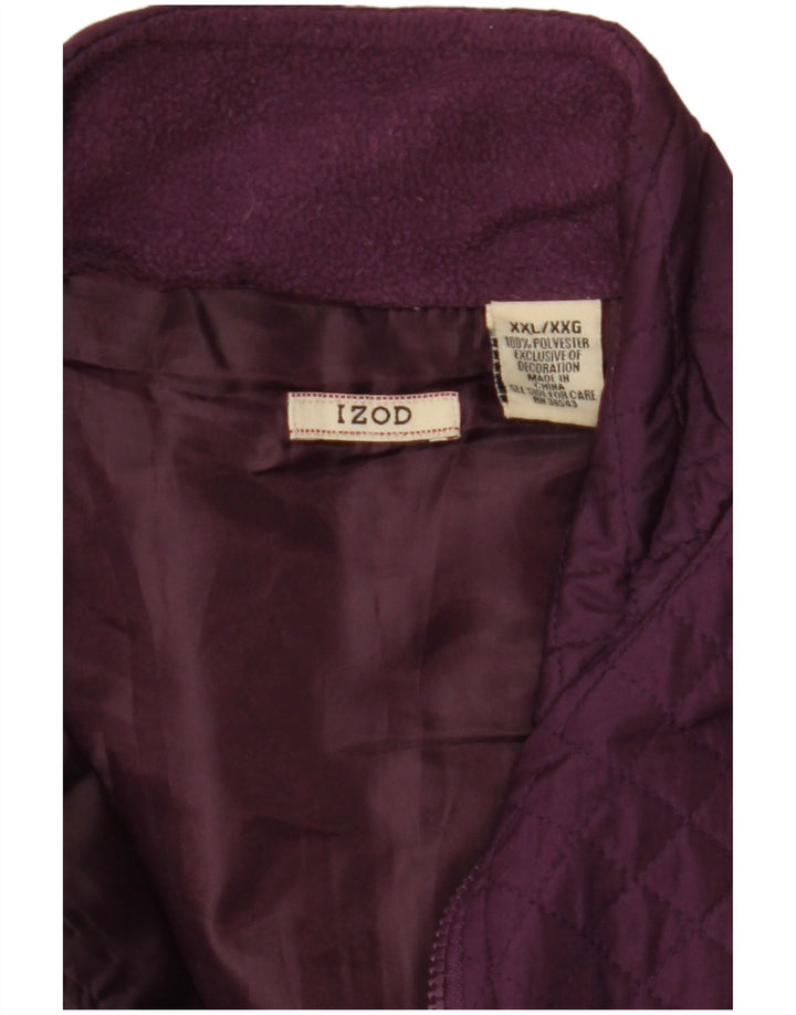 Izod ženska prošivena jakna UK 20 2XL kestenjasti poliester