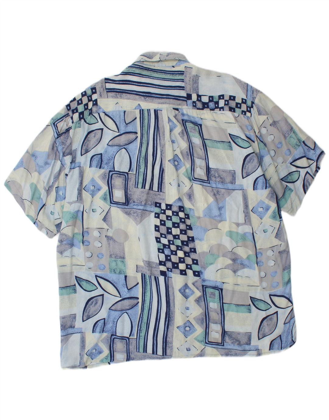 Boston muška majica kratkih rukava velika plava geometrijska viskoza