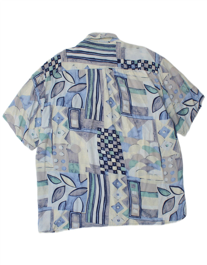 Boston muška majica kratkih rukava velika plava geometrijska viskoza