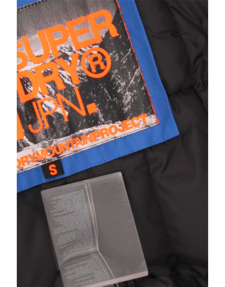 SUPERDRY Muški podstavljeni kaput s kapuljačom s grafičkim motivima UK 36 Mali plavi najlon