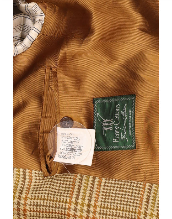 Henry Cottons muška jakna sa 2 gumba IT 50 Large Brown Houndstooth