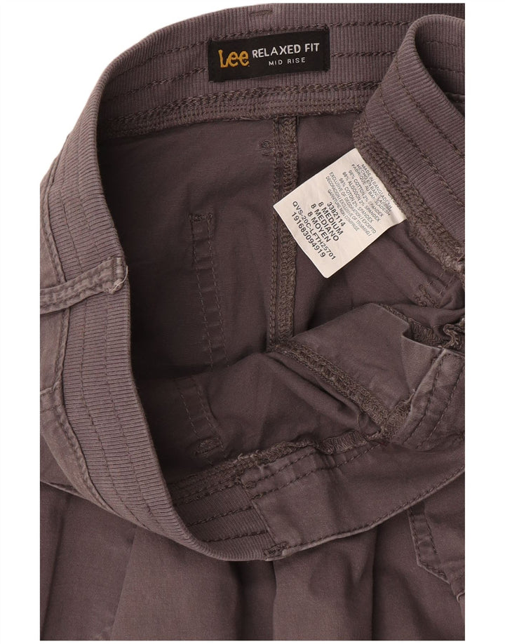 Lee ženske Capri hlače srednjeg rasta US 8 srednje W27 L19 sivi pamuk