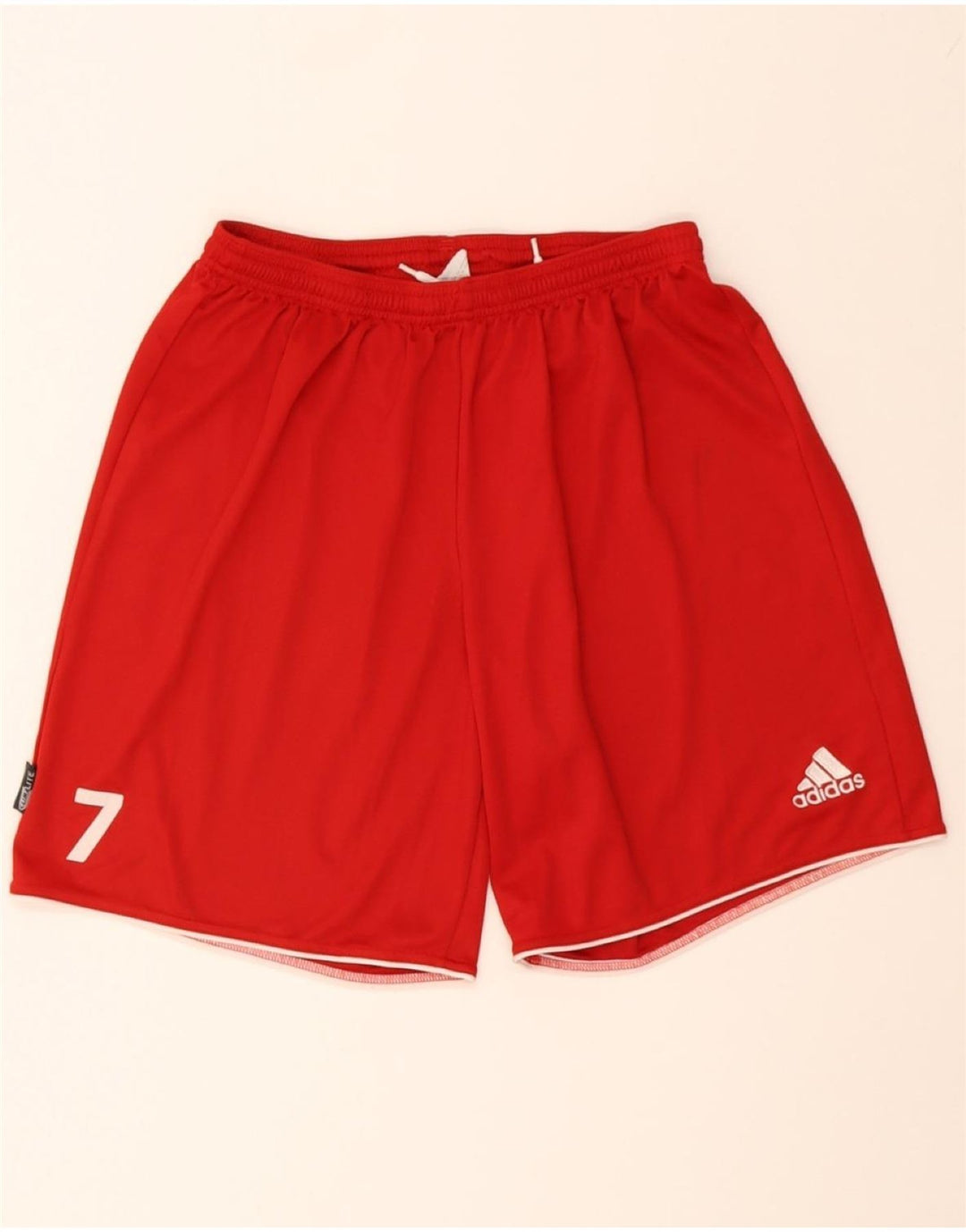 ADIDAS Mens Climalite Graphic Sport Shorts Large Red Polyester Vintage Adidas and Second-Hand Adidas from Messina Hembry 