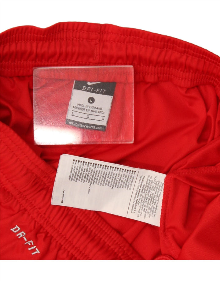 Nike muške Dri Fit sportske kratke hlače velike crvene boje od poliestera