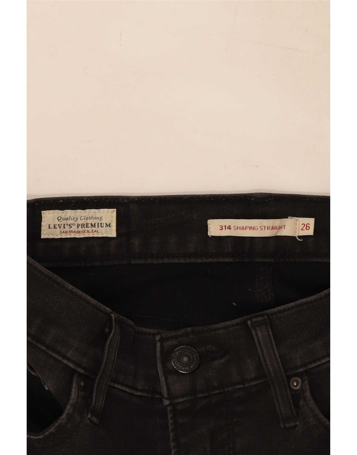 Levi's ženske 314 ravne traperice za oblikovanje W26 L30 crne