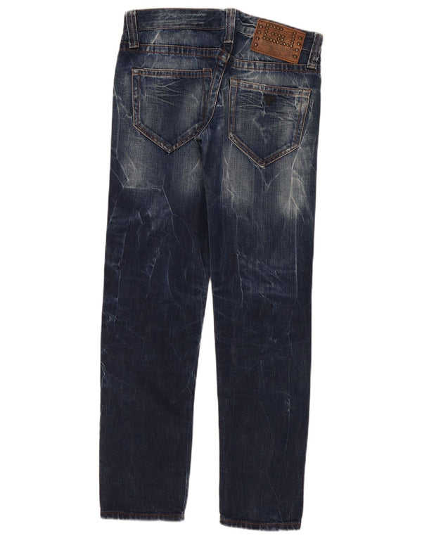 Guess Womens Venice Slim Jeans W27 L30 Navy Blue Cotton