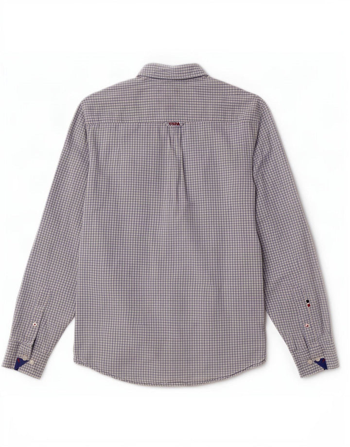 U.S. Polo Assn. Muška košulja srednje plave boje gingham pamuka