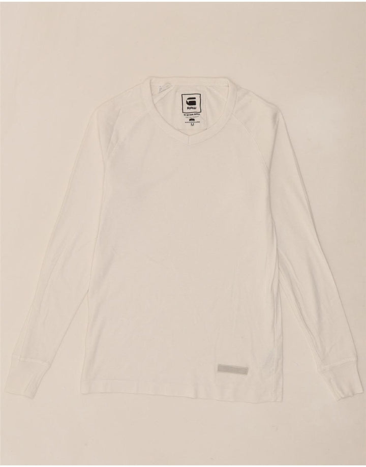 G-STAR Boys Top Long Sleeve 14-15 Years Medium White Cotton Vintage G-Star and Second-Hand G-Star from Messina Hembry 