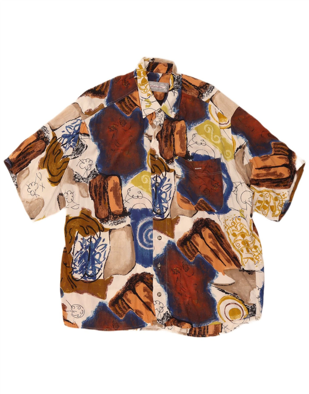 Andre Leon muška košulja kratkih rukava XL šareni patchwork