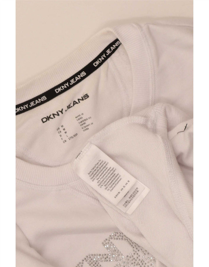 Dkny Ženska kratkotrajna majica s grafičkim motivima UK 14 Srednje bijeli pamuk