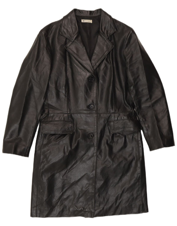 Vintage ženski kožni kaput IT 42 srednje crna koža