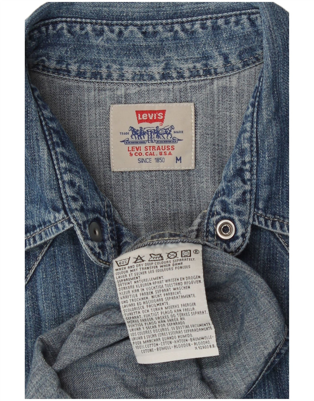 Levi's muška traper košulja Srednje plavi pamuk