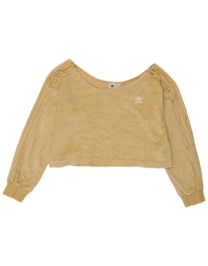 ADIDAS ženska majica s otvorenim ramenima UK 10, mali žuti pamuk