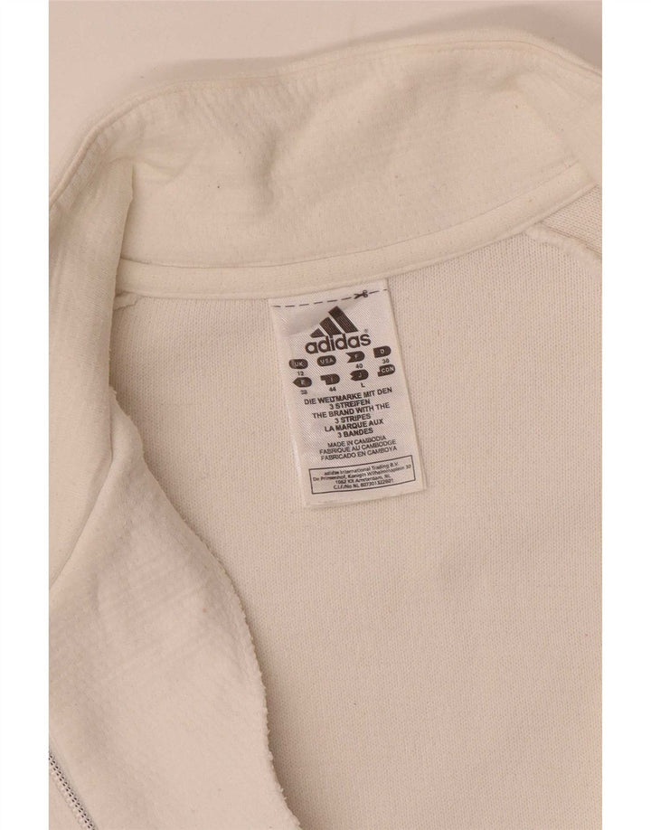 Adidas ženska gornja jakna trenirke Regular Fit UK 12 srednje bijele pruge