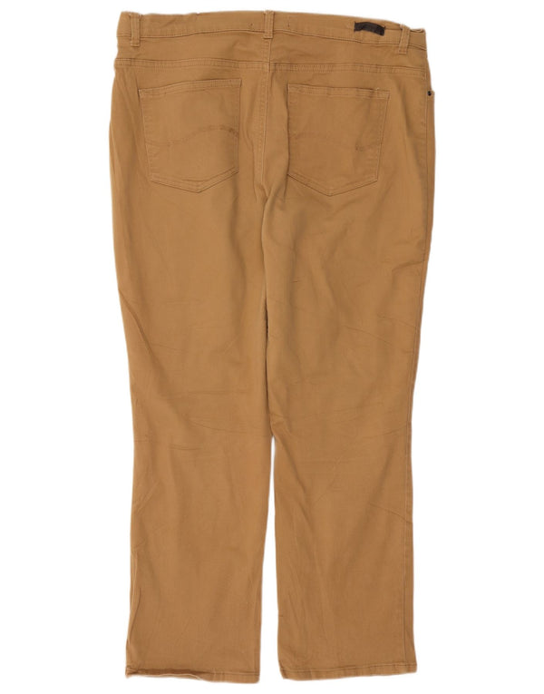 Ženske Lee Platinum Label ravne ležerne hlače US 16 2XL W40 L30 smeđe