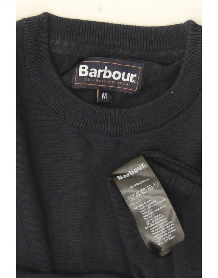 Barbour muški džemper s okruglim izrezom, srednje tamnoplavi pamuk