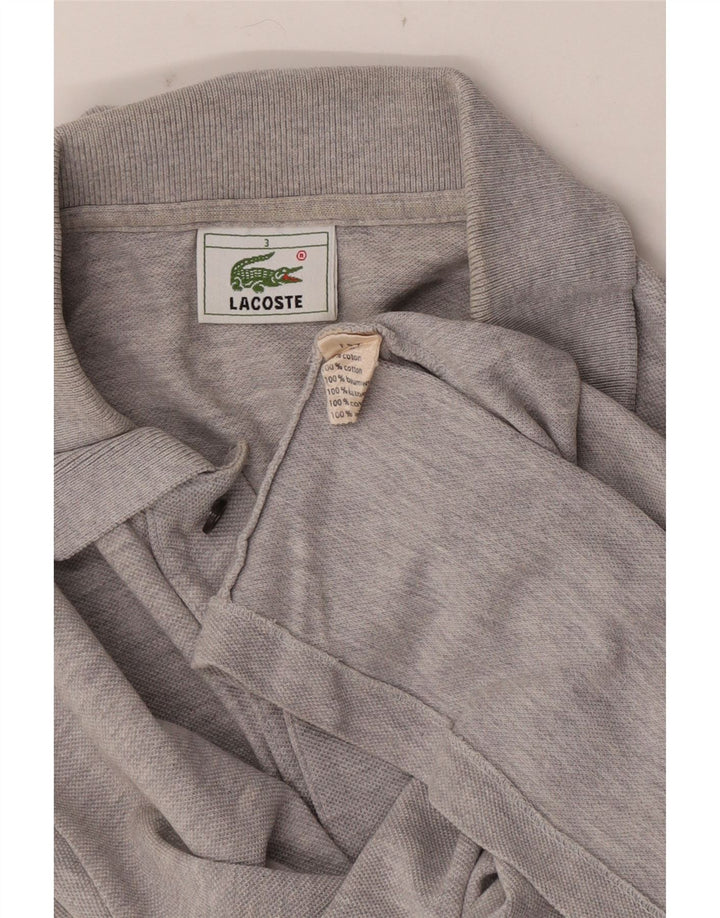 Lacoste muška polo majica veličine 3, mali sivi flekasti pamuk