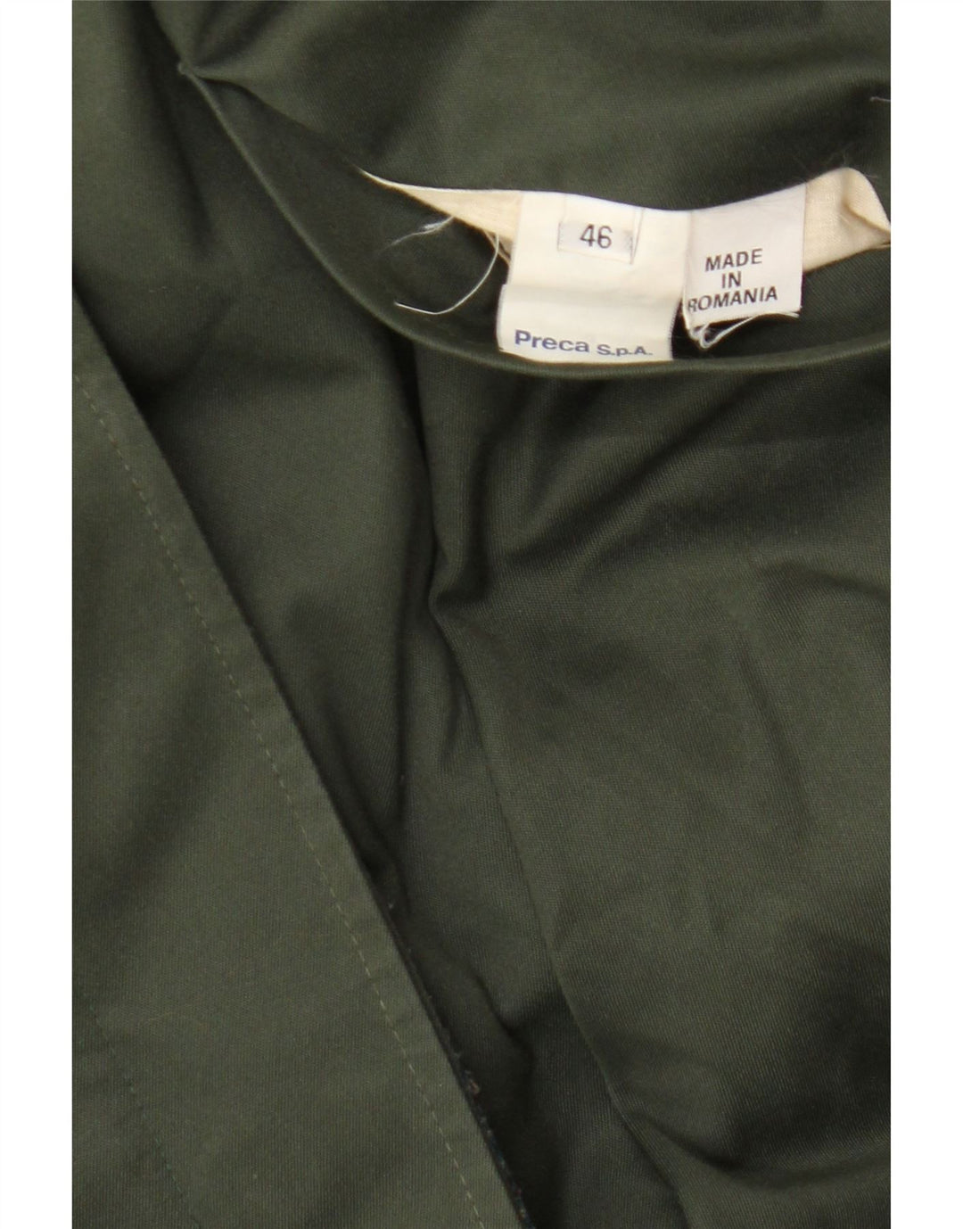 Vintage ženski trenč kaput IT 46 veliki zeleni karirani poliester