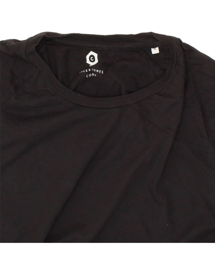 JACK & JONES Mens T-Shirt Top Medium Black Cotton Vintage Jack & Jones and Second-Hand Jack & Jones from Messina Hembry 