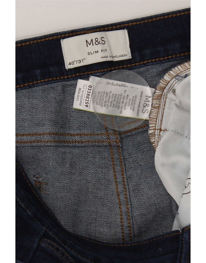 Marks & Spencer ženske uske traperice W40 L31 tamnoplavi pamuk