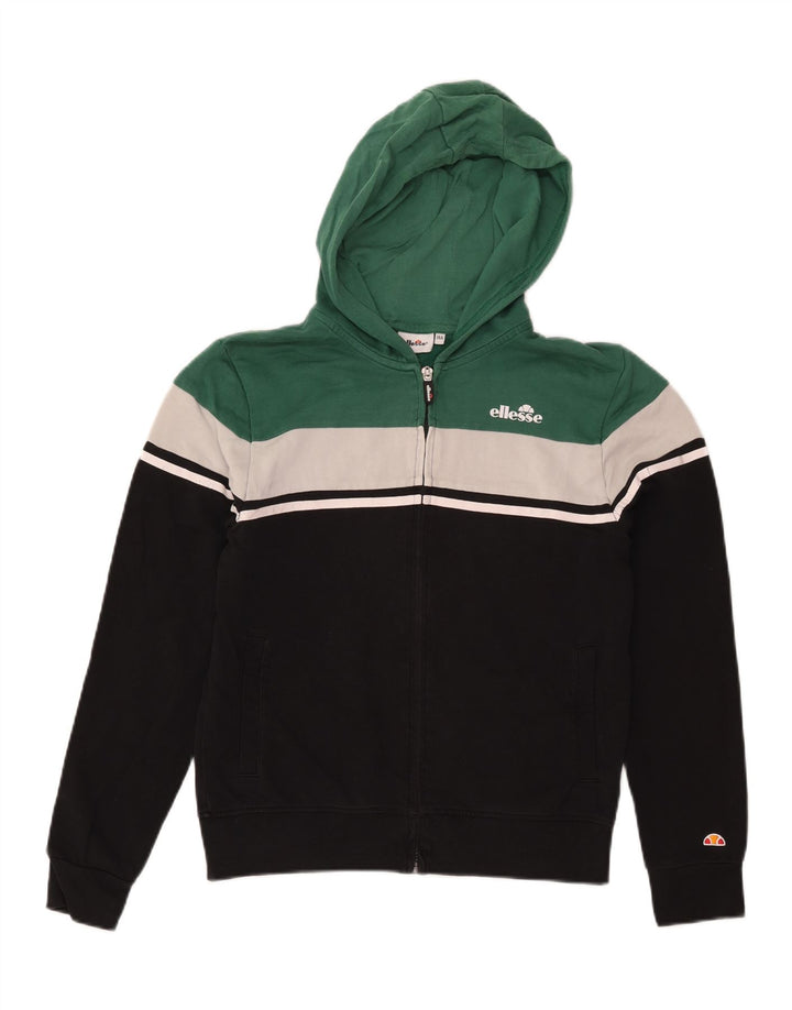 Ellesse pulover s kapuljačom s patentnim zatvaračem za dječake 13-14 godina crne boje