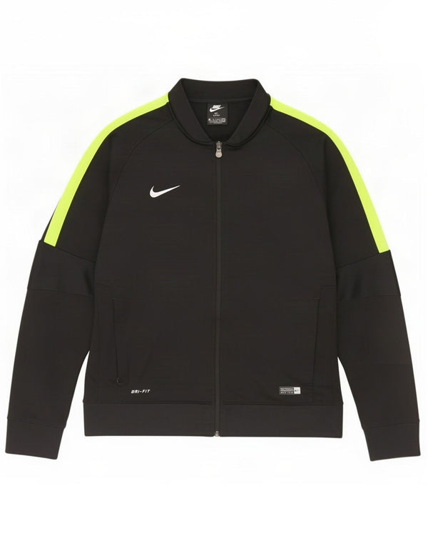 Nike Dri Fit trenirka gornja jakna XL crni poliester u boji