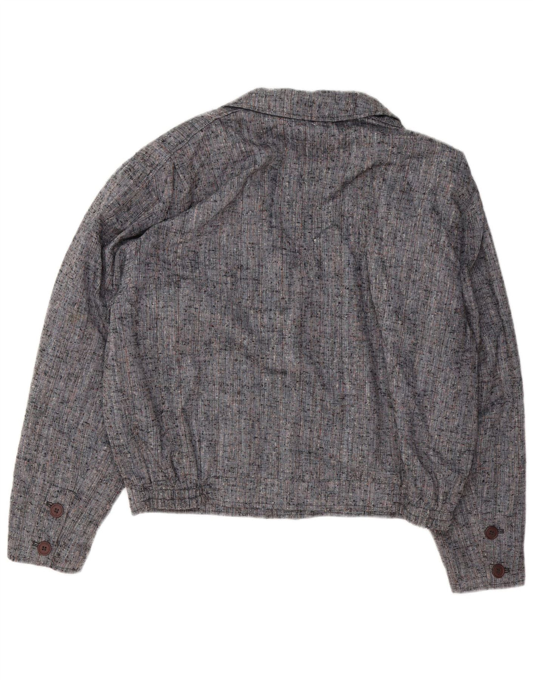 VINTAGE ženska prevelika bomber jakna IT 50 XL sivi pjegavi poliester