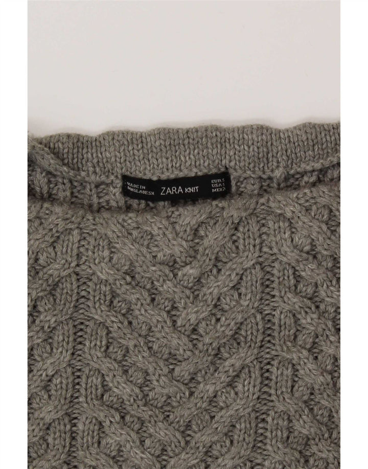Zara ženski kratki džemper s kornjačičastim ovratnikom UK 10 Small Gray