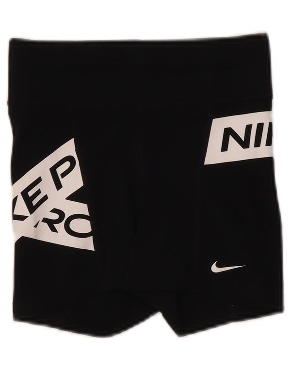 Nike Ženske Dri Fit Graphic Sport Shorts UK 4 XS Black Colourblock