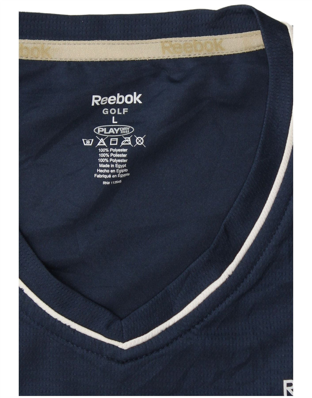 Reebok ženska majica kratkih rukava UK 14 Large tamnoplavi poliester
