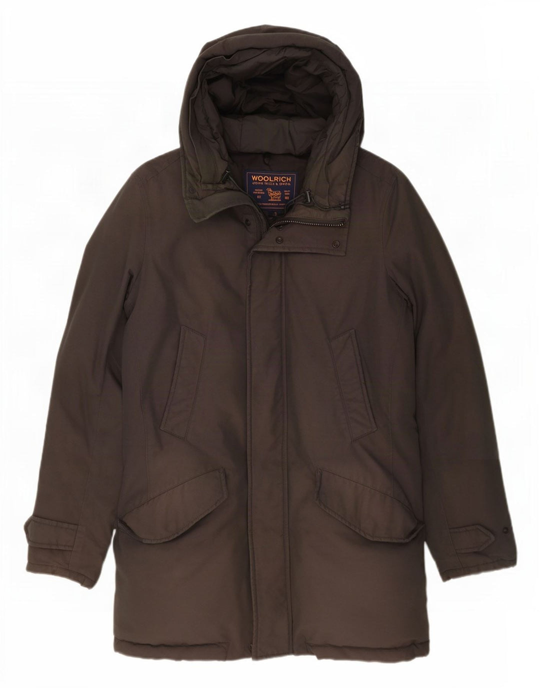 Woolrich muški podstavljeni kaput s kapuljačom UK 36 Mali sivi pamuk