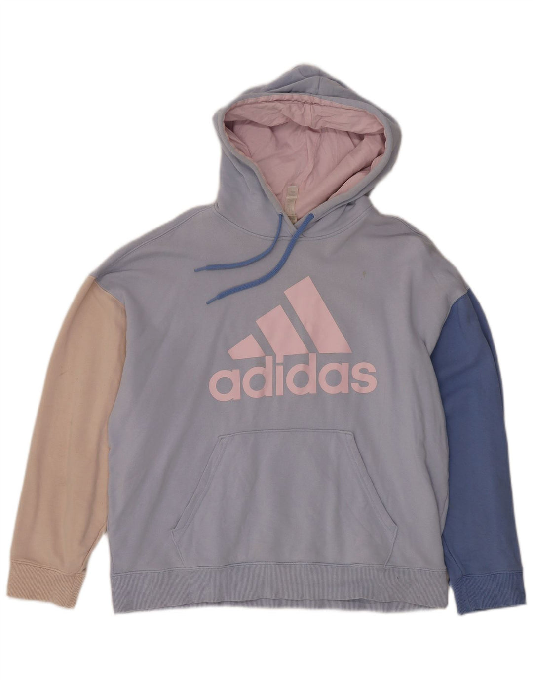 ADIDAS ženska majica s kapuljačom prekomjerne veličine UK 12/14 srednje plave boje