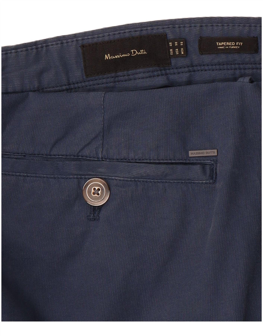 MASSIMO DUTTI Muške sužene chino hlače EU 48 XL W38 L30 tamnoplave