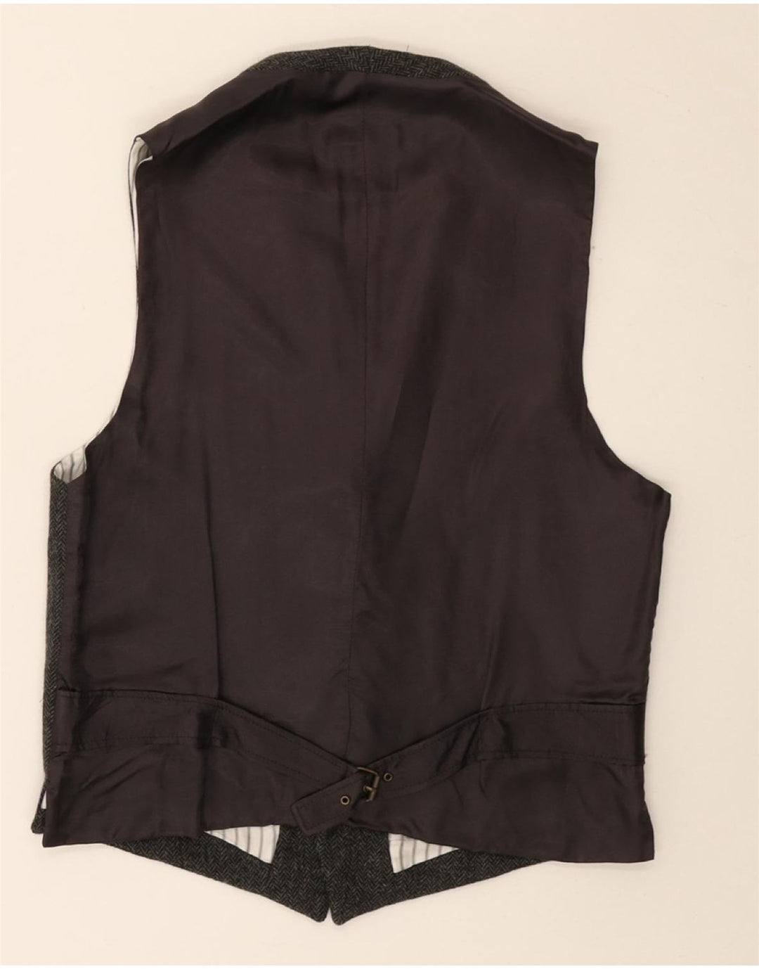 Massimo Dutti muški prsluk EU 38 srednje siva vuna riblja kost