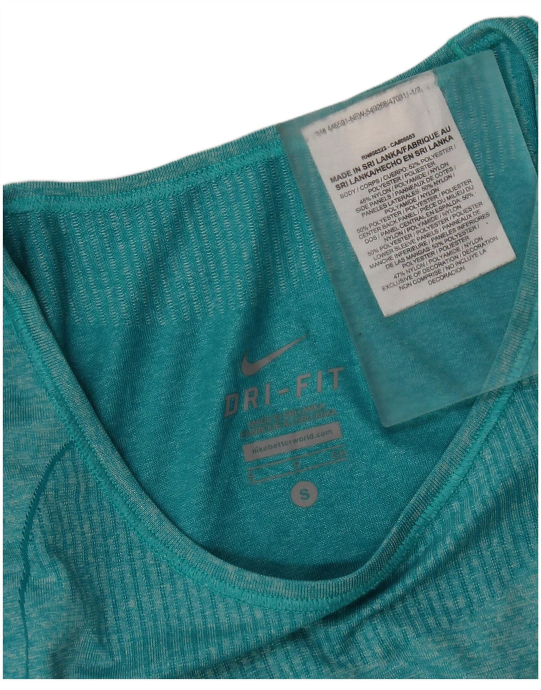 Nike Ženska Dri Fit majica dugih rukava UK 10 Mali zeleni pjegavi poliester